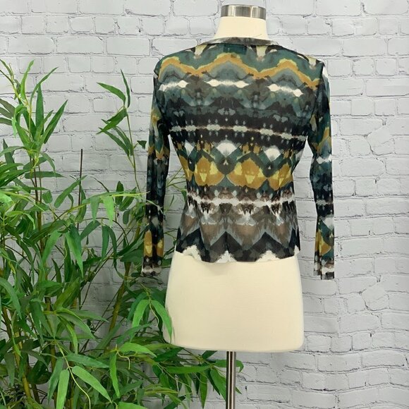 Petite Poise Button Up Sheer Sweater - Picture 3 of 6